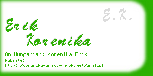 erik korenika business card